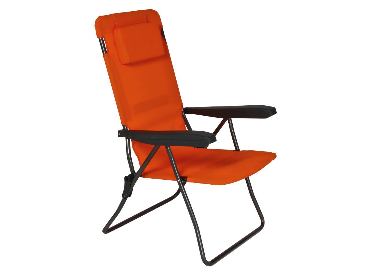 Sedia lipari textilene 5 posizioni 120x60x68cm arancio