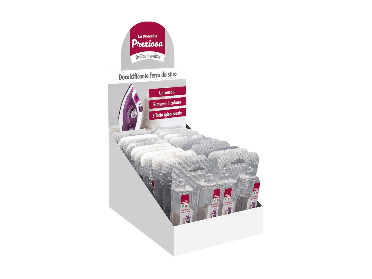 Decalcificante liquido per ferro da stiro, blister da 2 pezzi