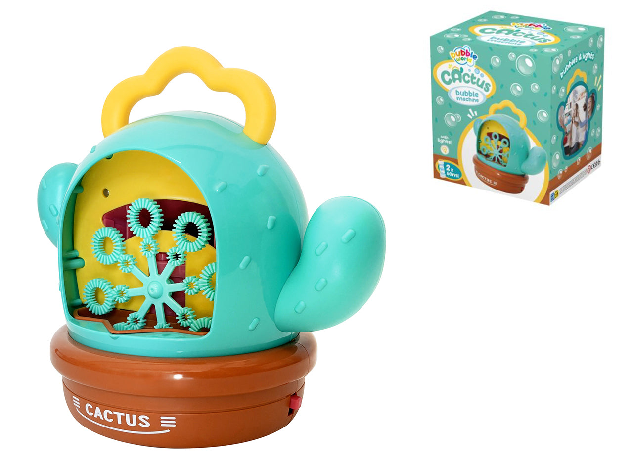 Macchina cactus spara bolle di sapone