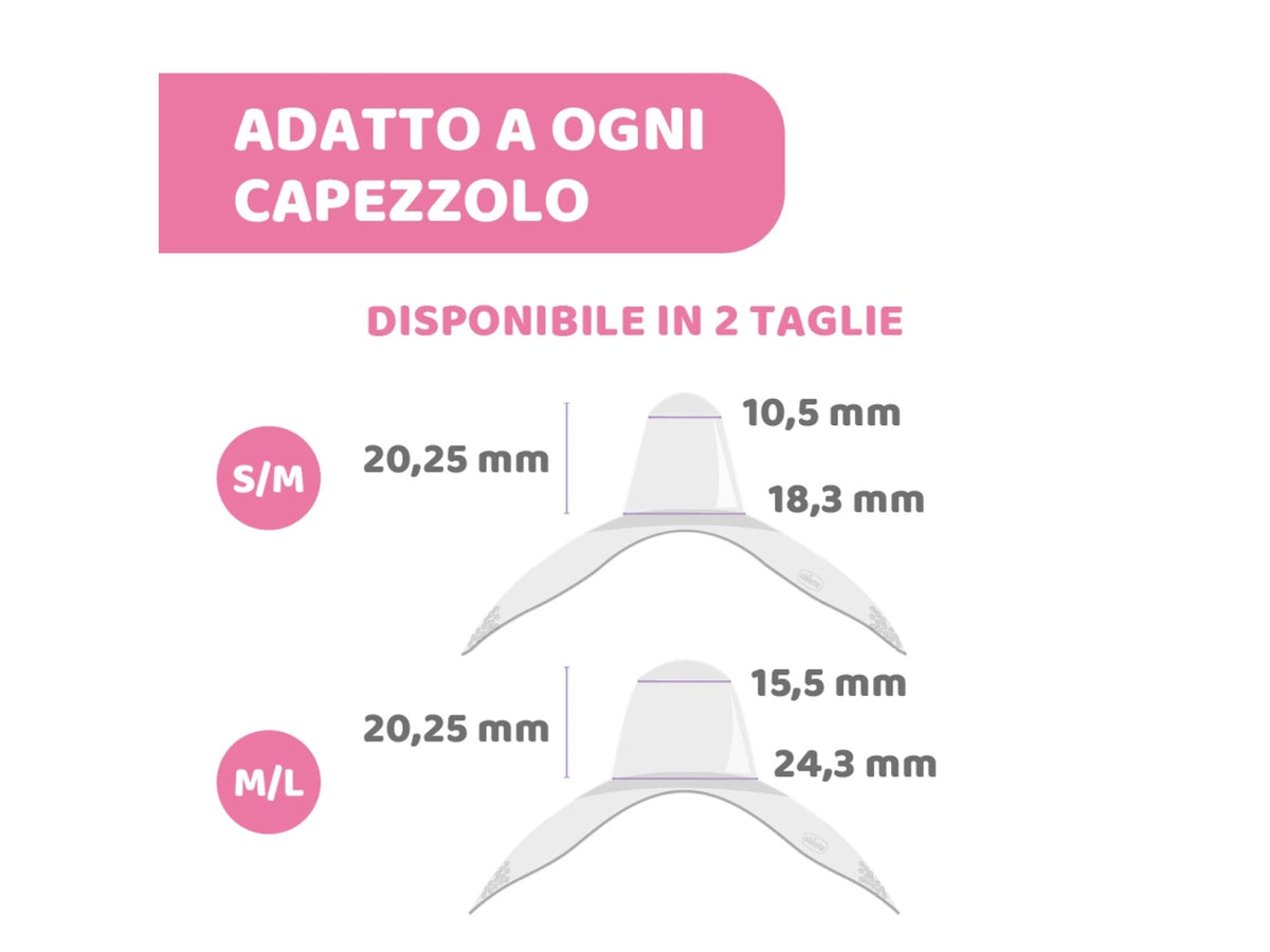 Paracapezzoli in silicone taglia S/M