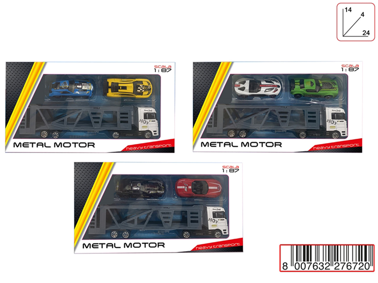Bisarca con auto metal motors