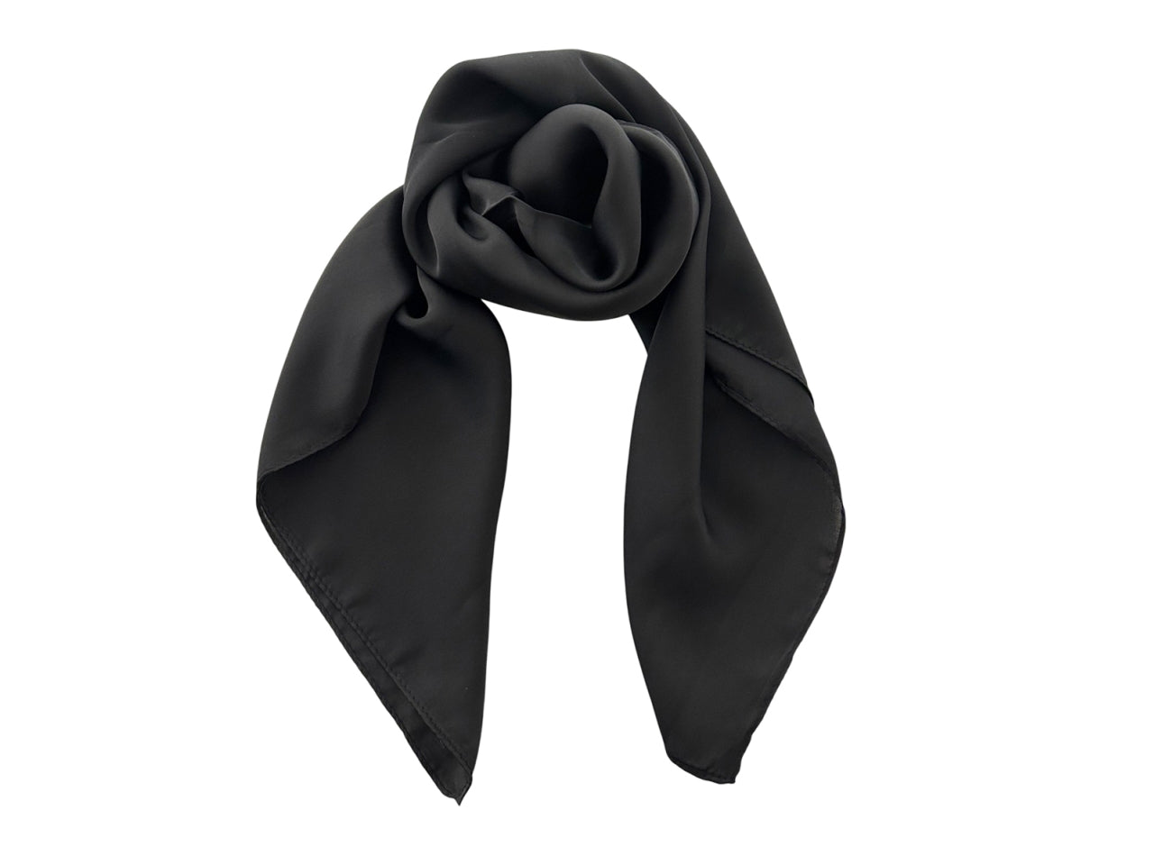 Foulard baralino 70x70cm tinta unita nero