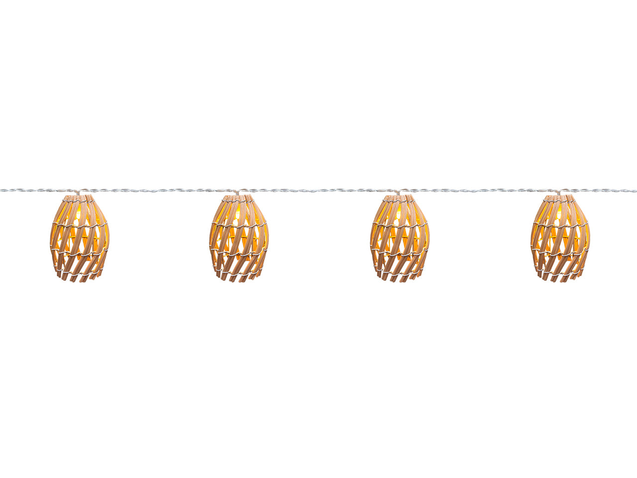 Catena luminosa Calypso con 10 lampadine led 2,7mt per uso interno/esterno con pannello solare, modelli assortiti