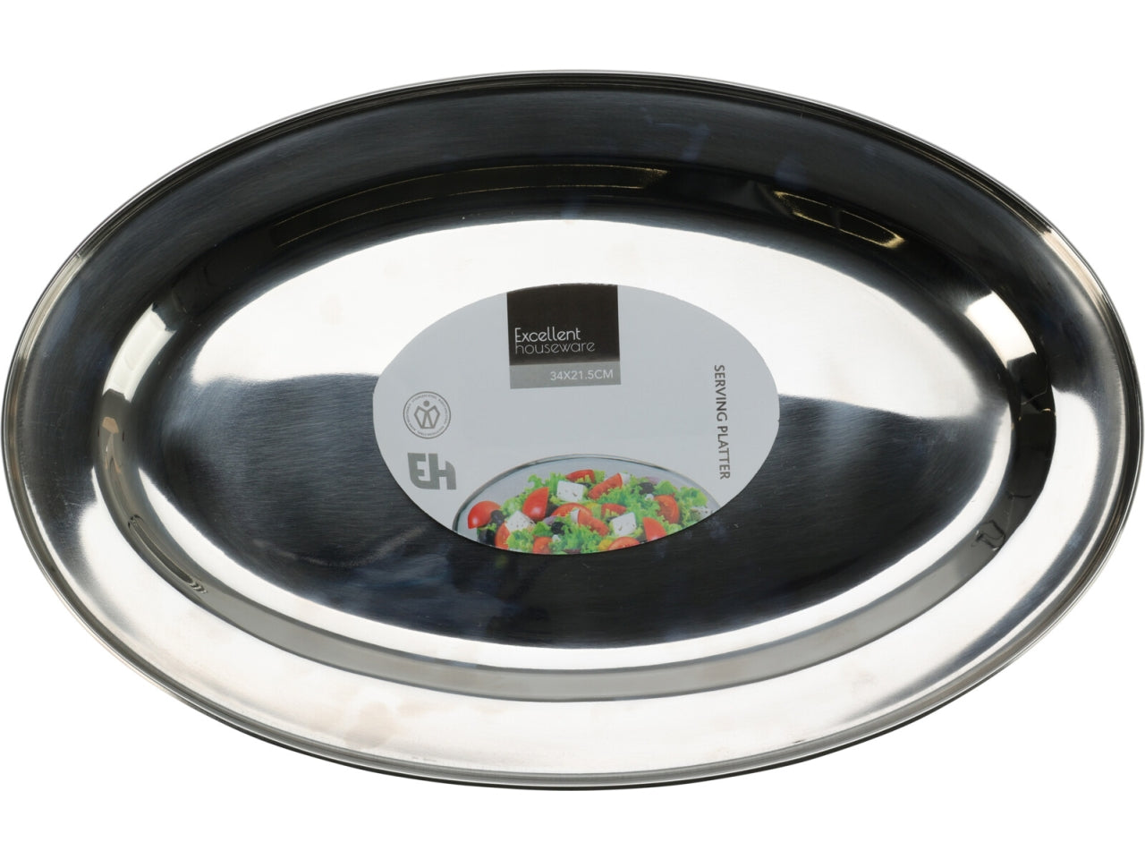 Vassoio da servizio in acciaio inox dimensioni 34x21,5cm peso 245gr