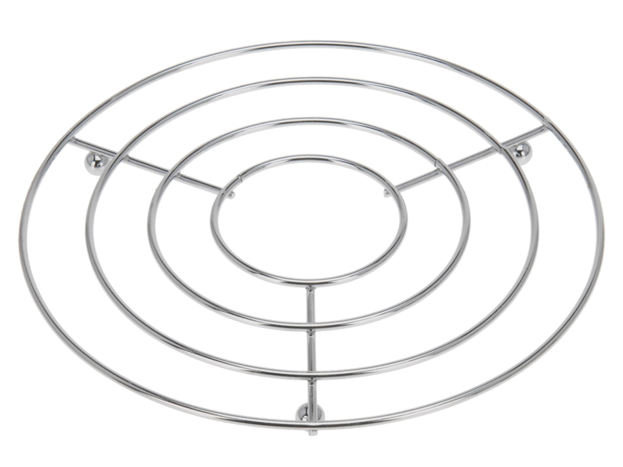 Sottopentola in filo metallico cromato, diametro 20cm e peso 115gr