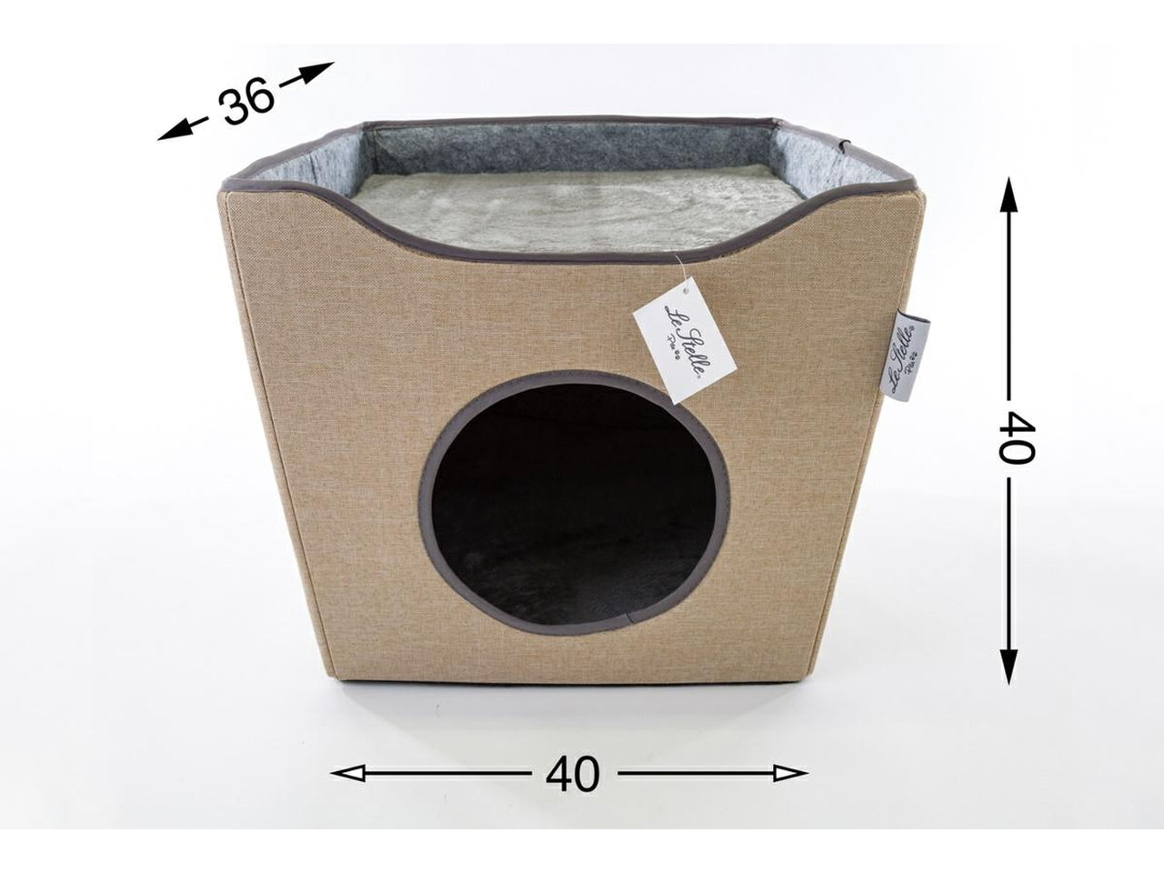 Cuccia pieghevole 40x40xh.36cm colore beige