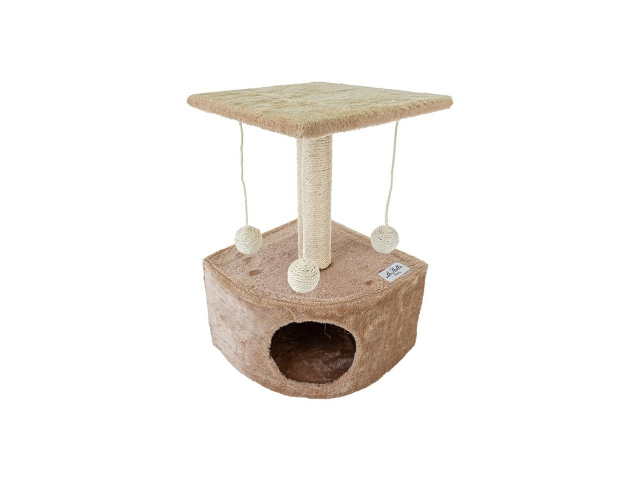 Tiragraffi per gatti 34x42xh.51cm colore beige