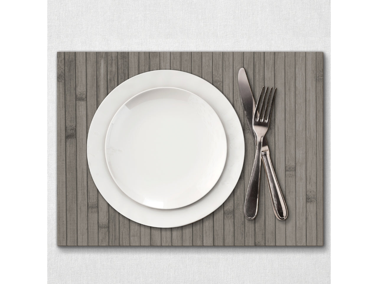 Confezione di 4 tovagliette bamboo edge 30x45cm colore grigio