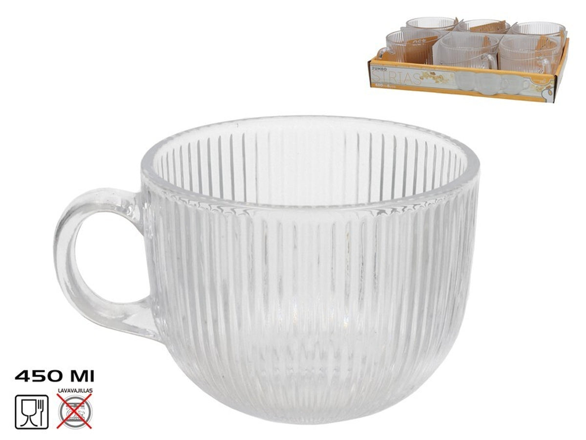 Tazza jumbo strias cristal 450ml