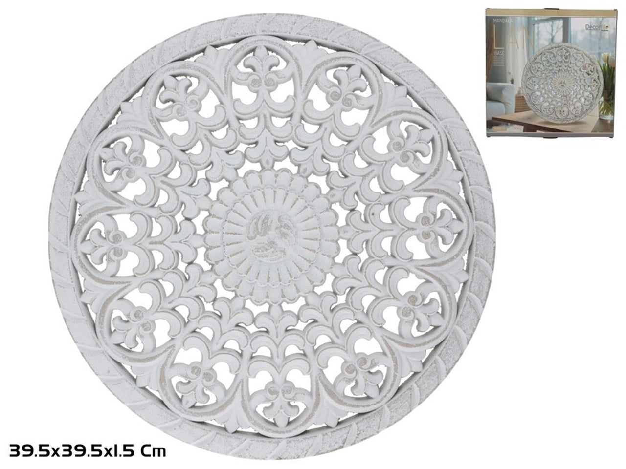 Base mandala in mdf 39,5x1,5x39,5cm