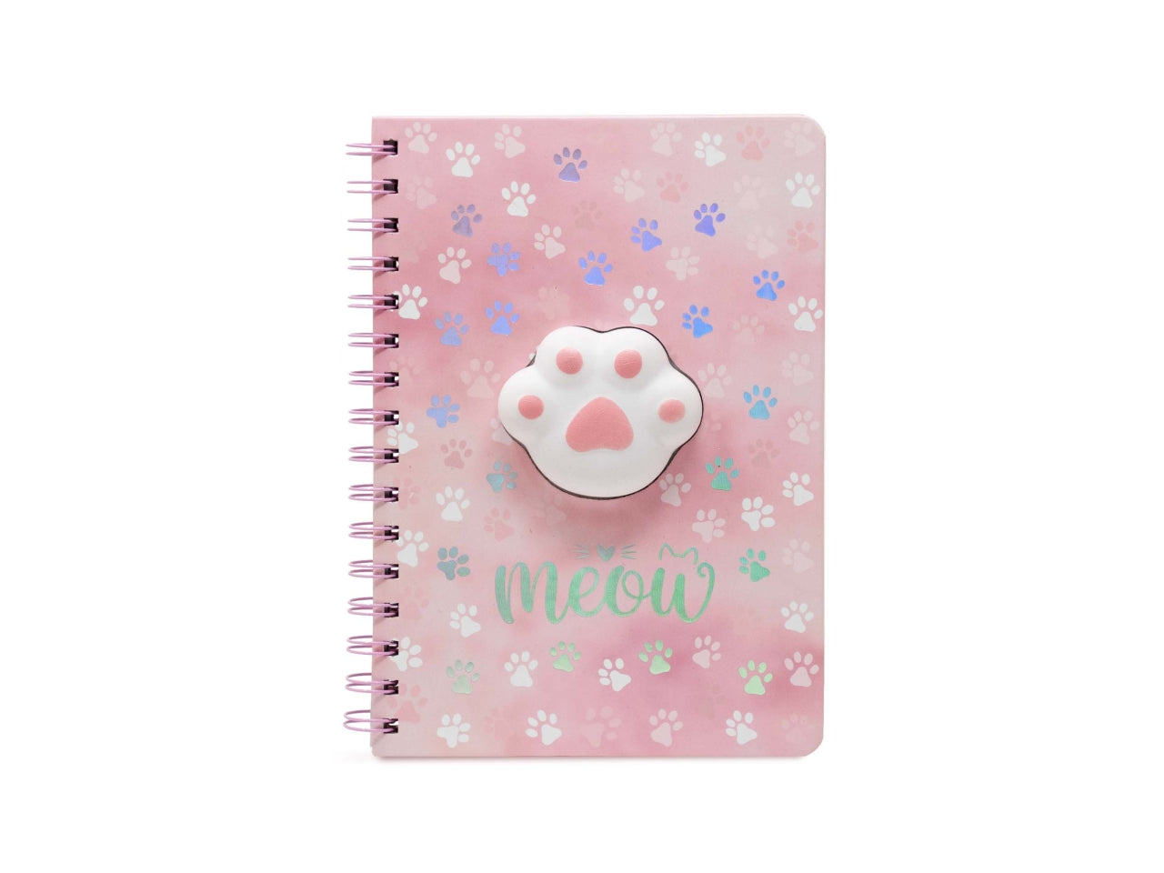 Puffy, zampa, notebook spiralato squishy