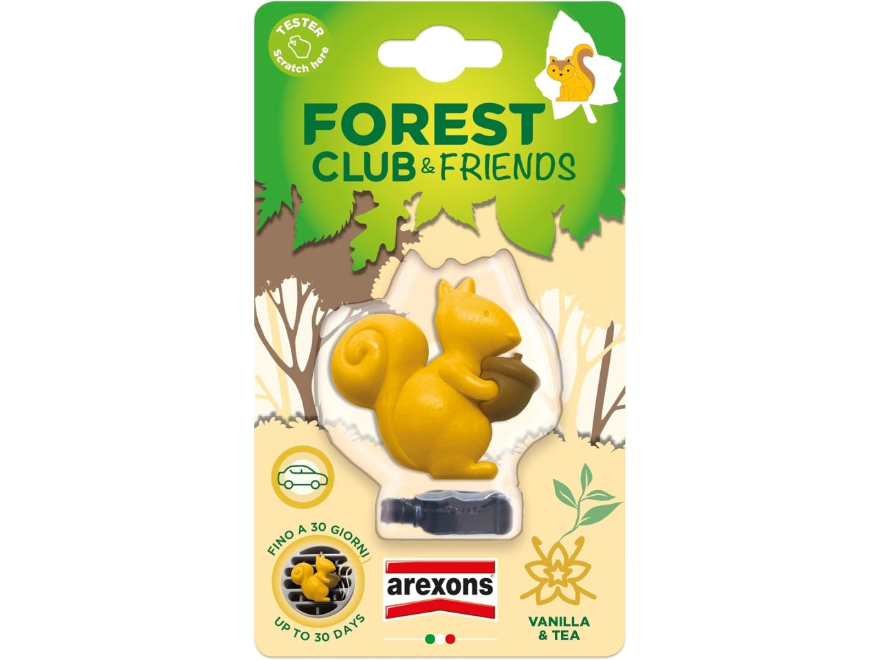 Arexons forest club scoiattolo fragranza vanilla&tea