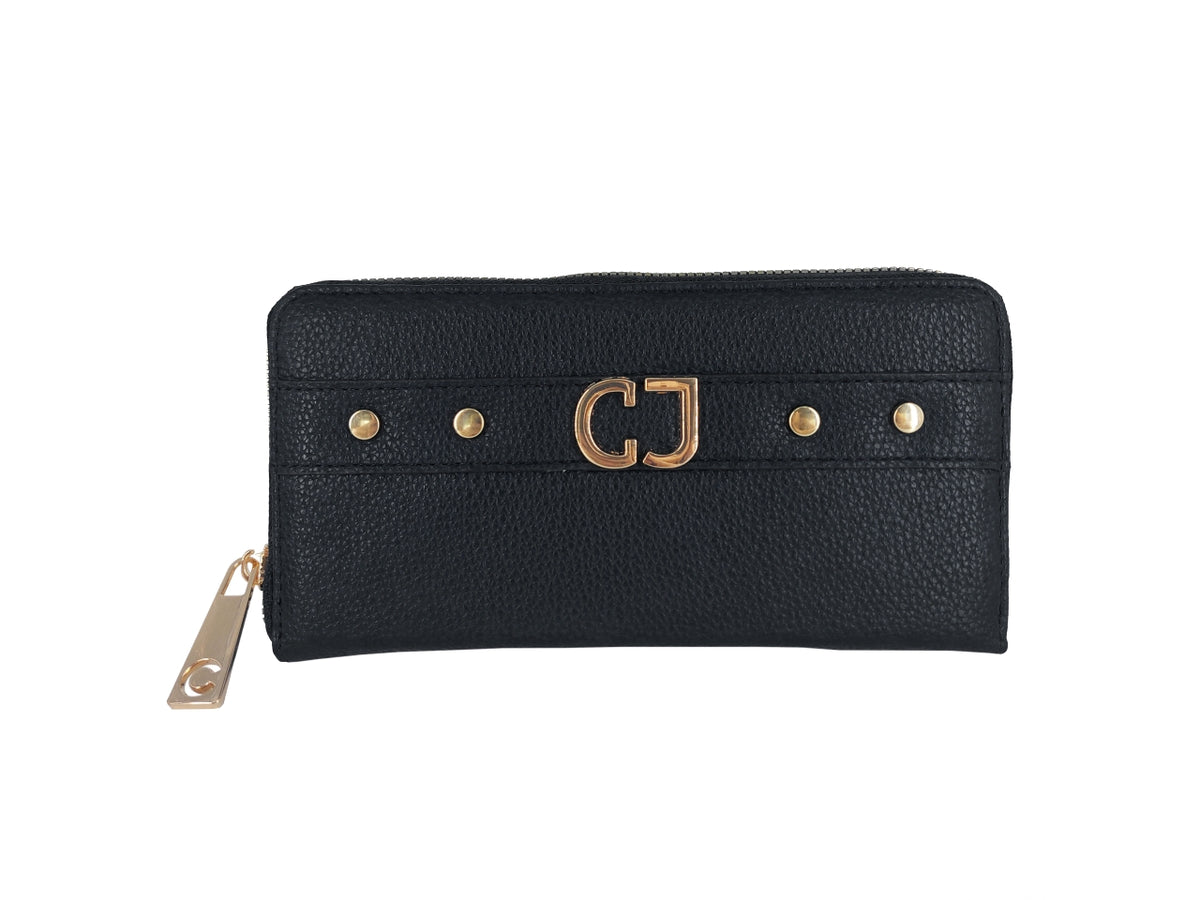 Portafoglio Carrera Bondi con zip perimetrale nero