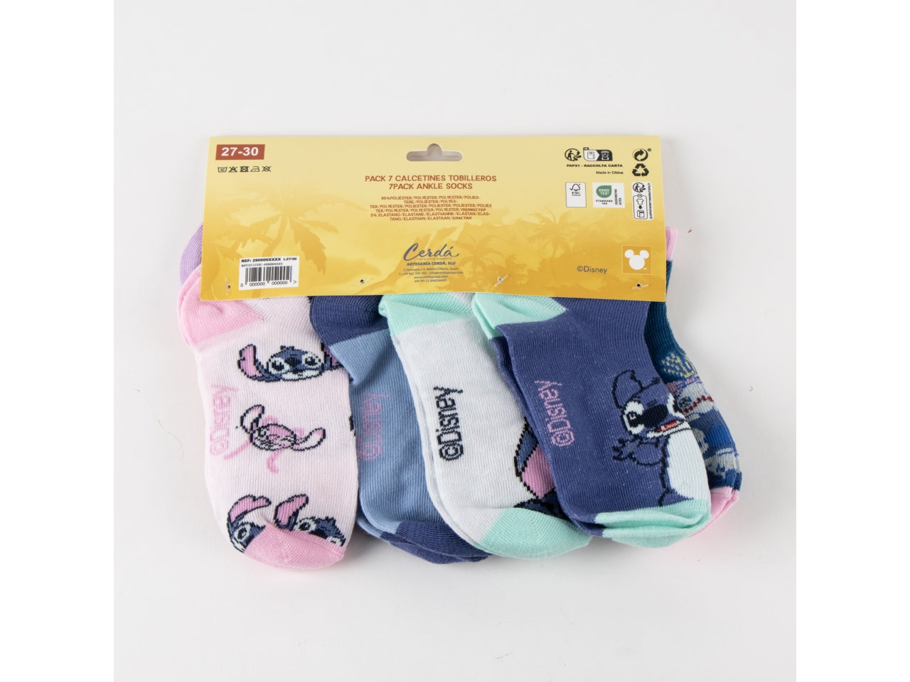 Stitch calzini alla caviglia taglia 27/30