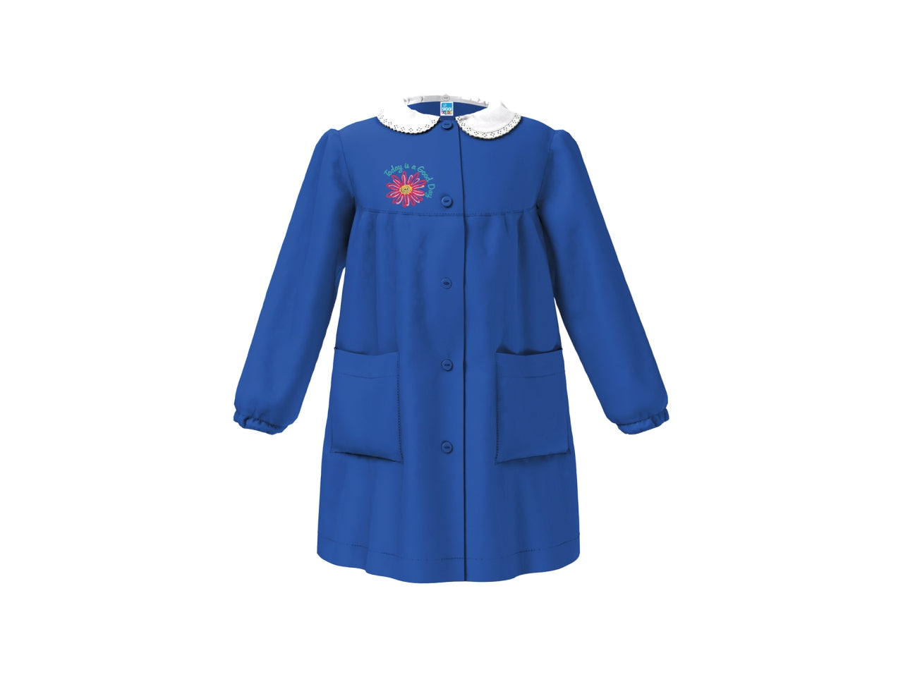 Grembiule scuola bimba blu, taglia 7 anni