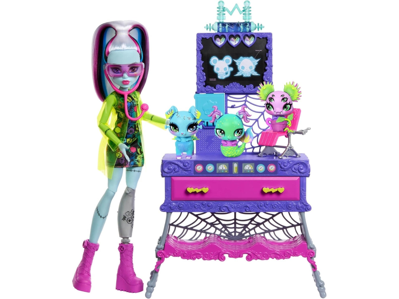 Monster High Il Laboratorio Dei Cuccioli Con Bambola