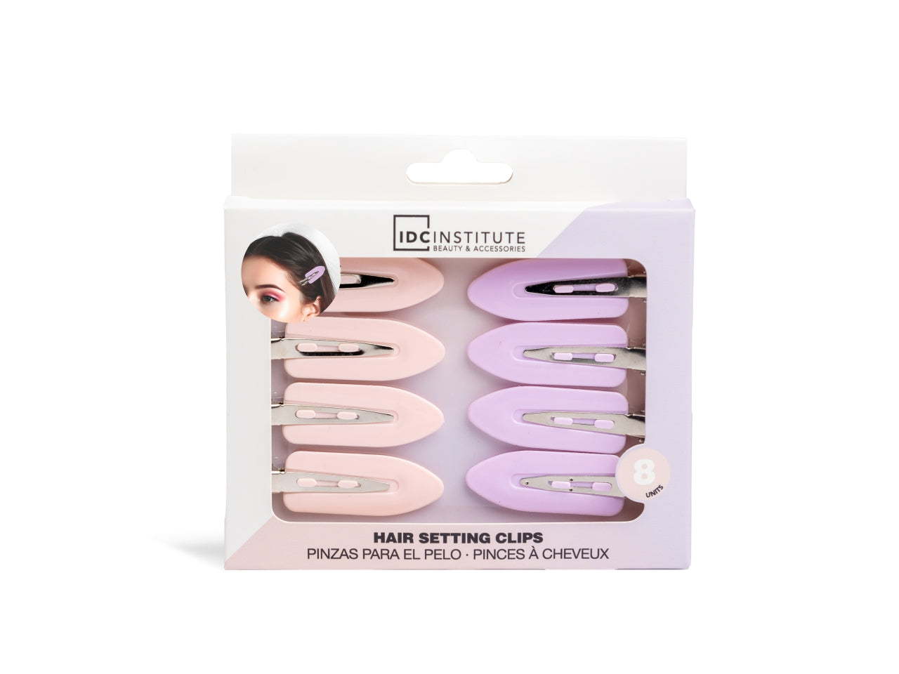 Idc institute clips per capelli, confezione da 8 clips