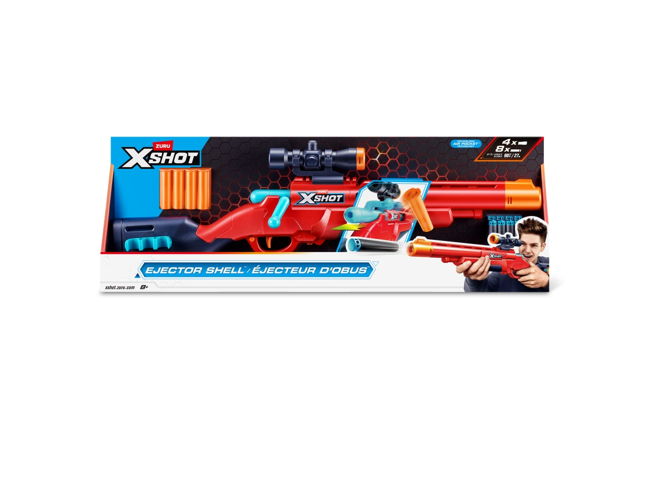 X-shot ejector shell blaster