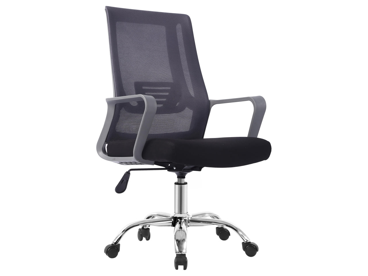 Poltrona ufficio preston nera-grigia 57,5x59,5x98-108cm