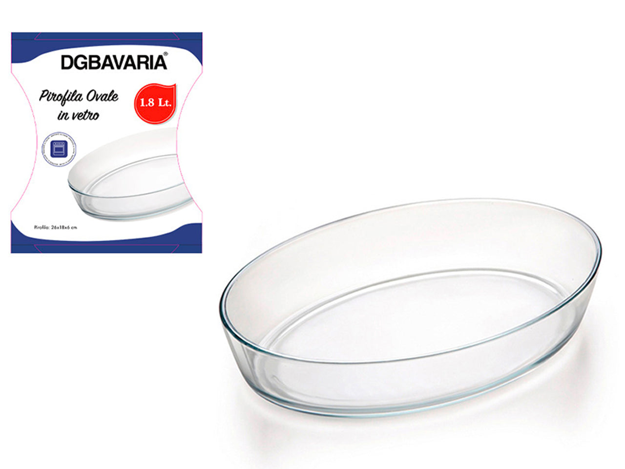 Pirofila ovale 1,6lt