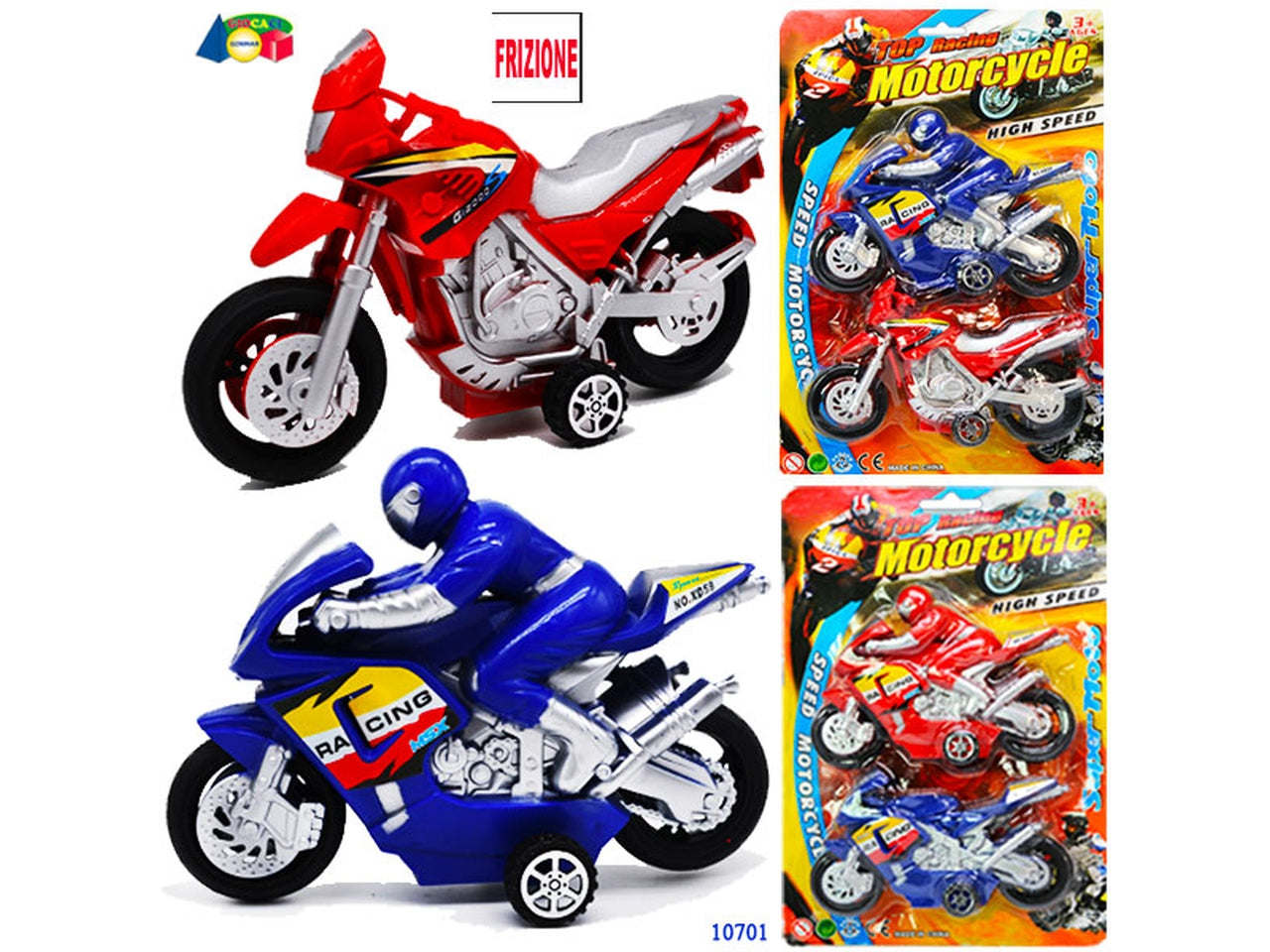 Moto da strada a frizione set da 2 moto assortite