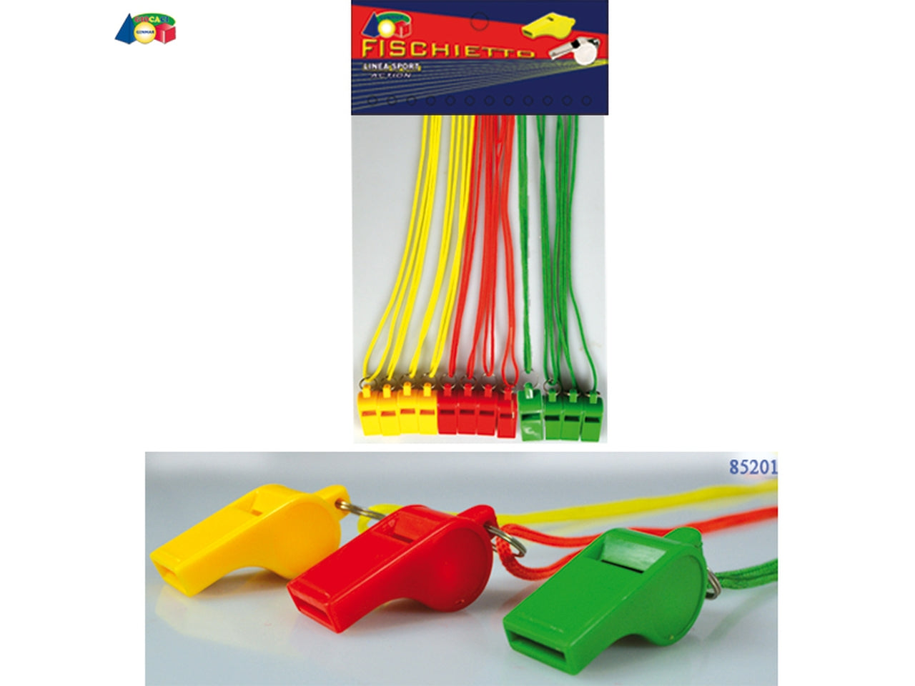 Fischietto in plastica con collana