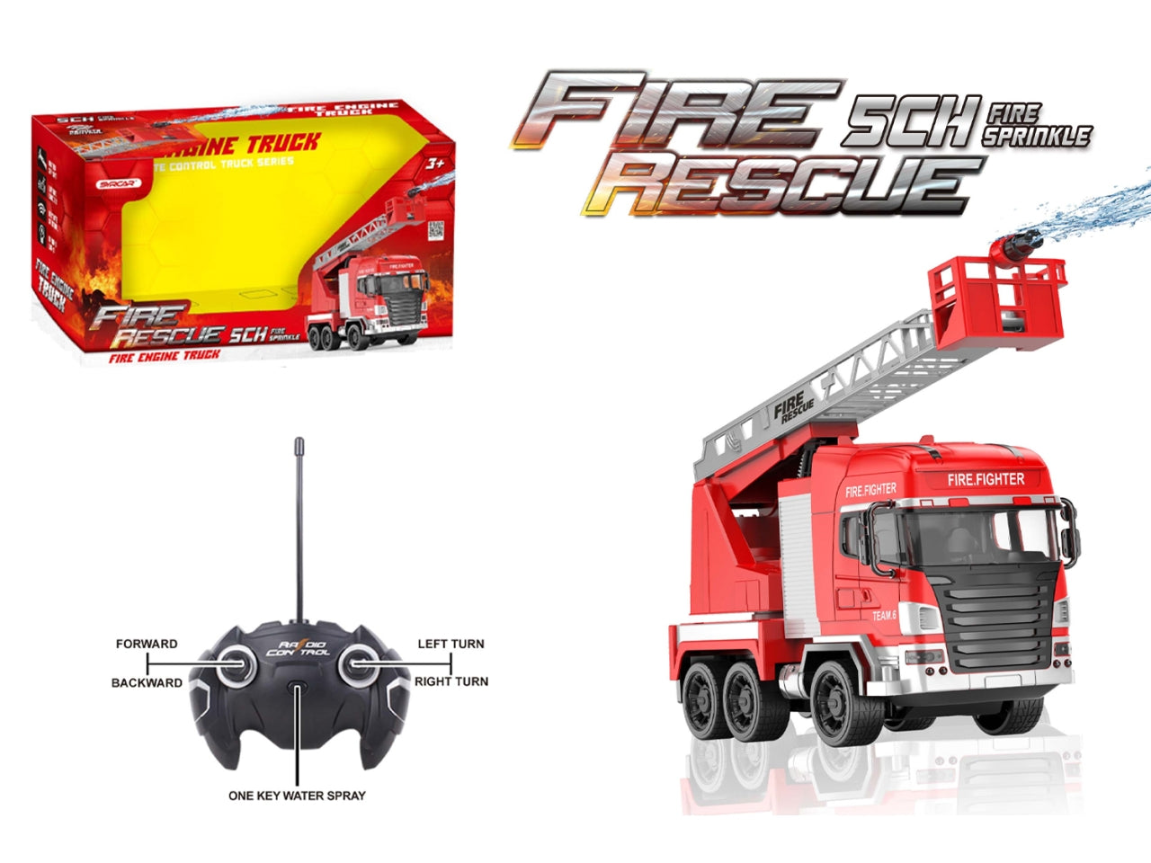 Camion pompieri grande r/c funzioni reali
