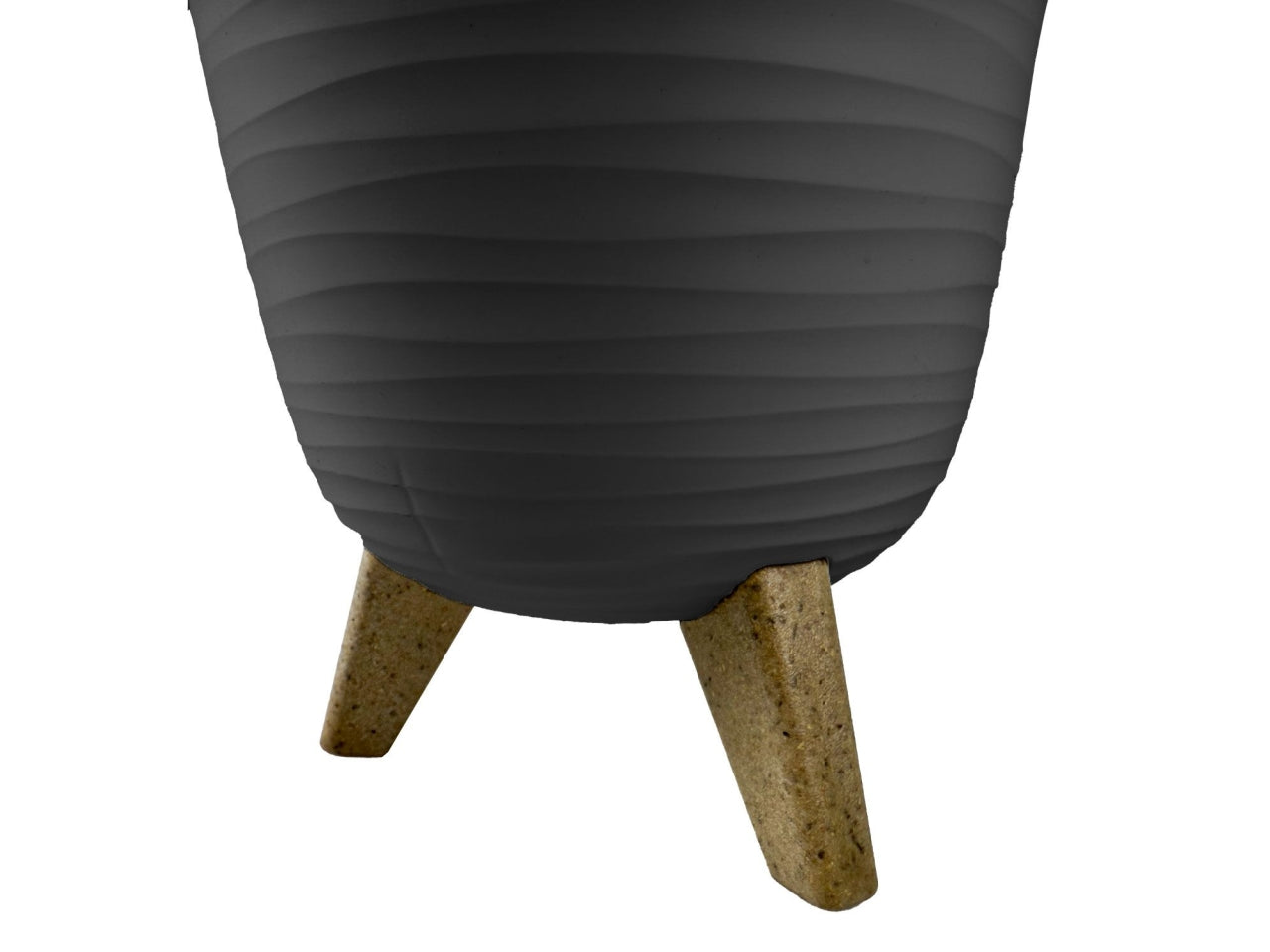 Vaso Aurora Luna con piedini 30xh.28cm antracite