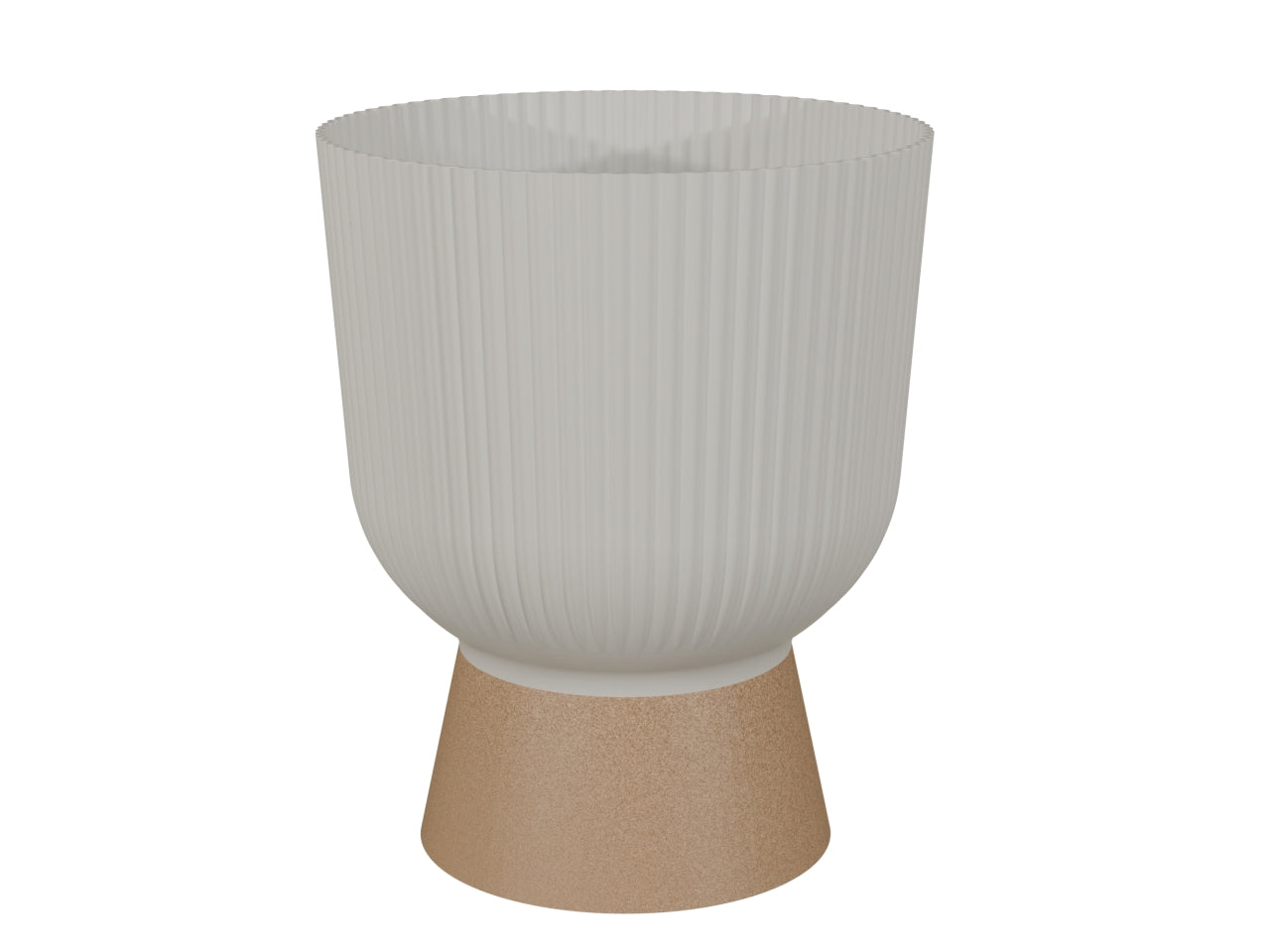 Vaso Wave Tulip 30xh.35cm bianco