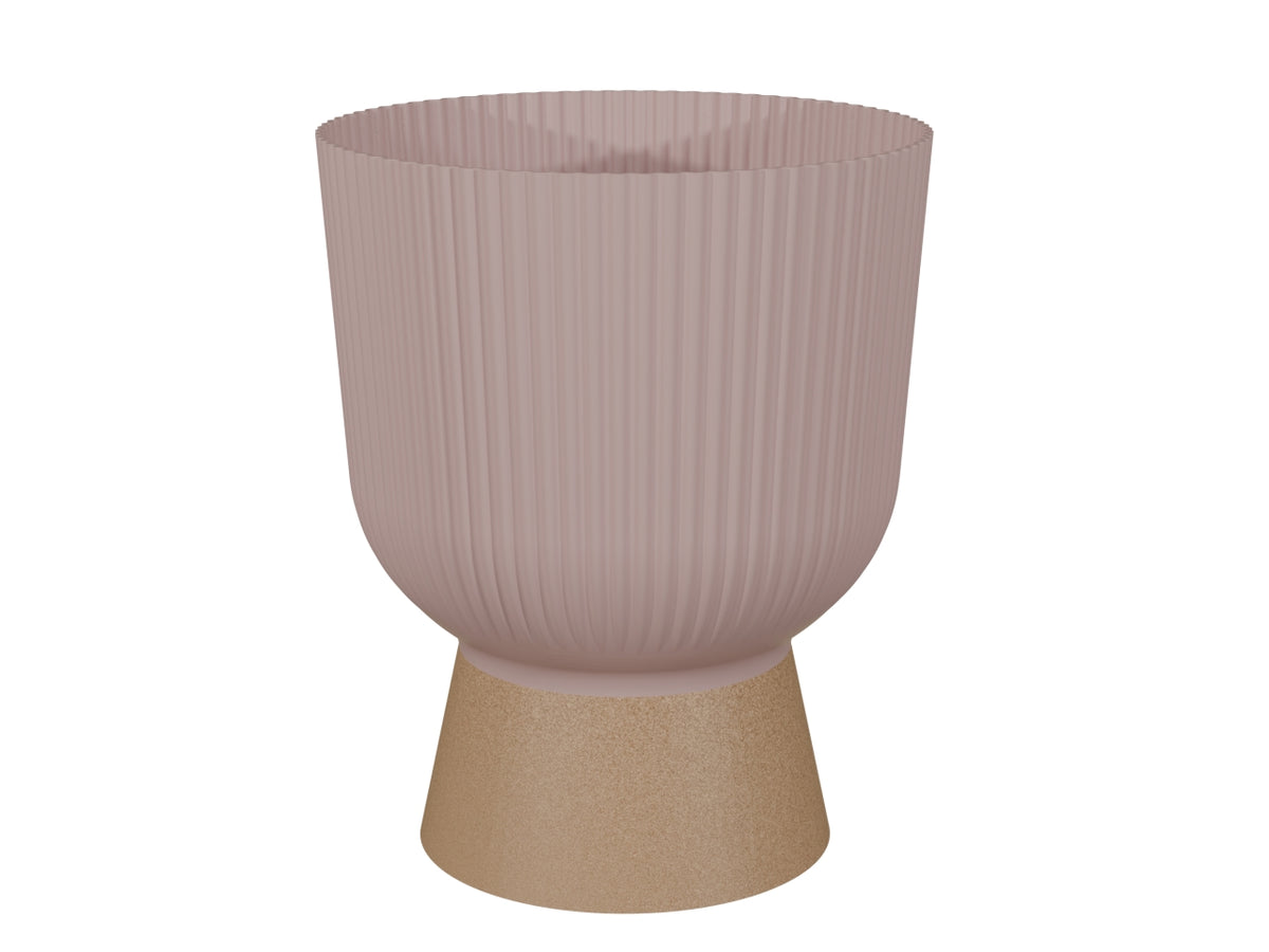 Vaso Wave Tulip 30xh35cm rosa chiaro