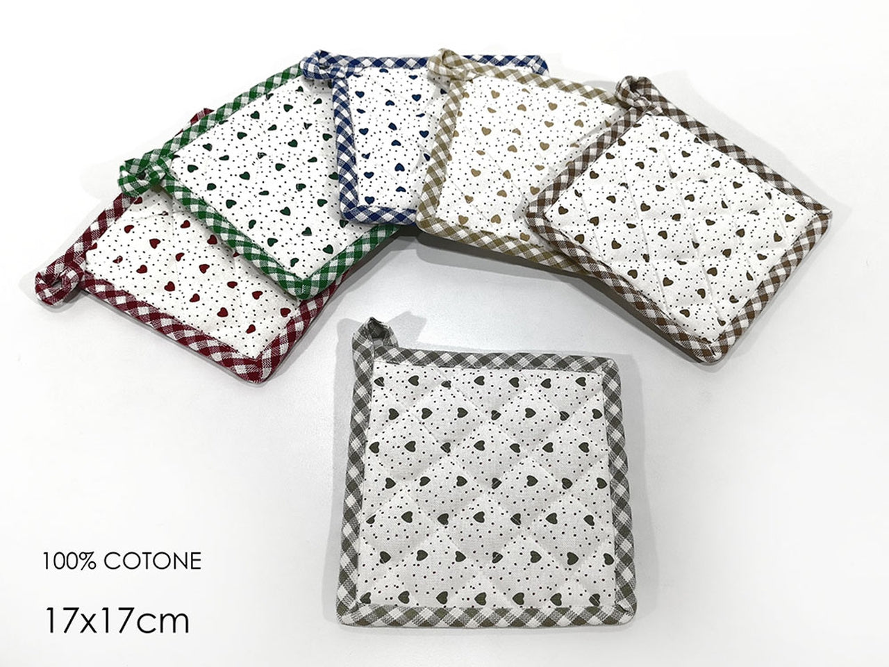 Presina 17x17cm cuori in 6 assortimenti
