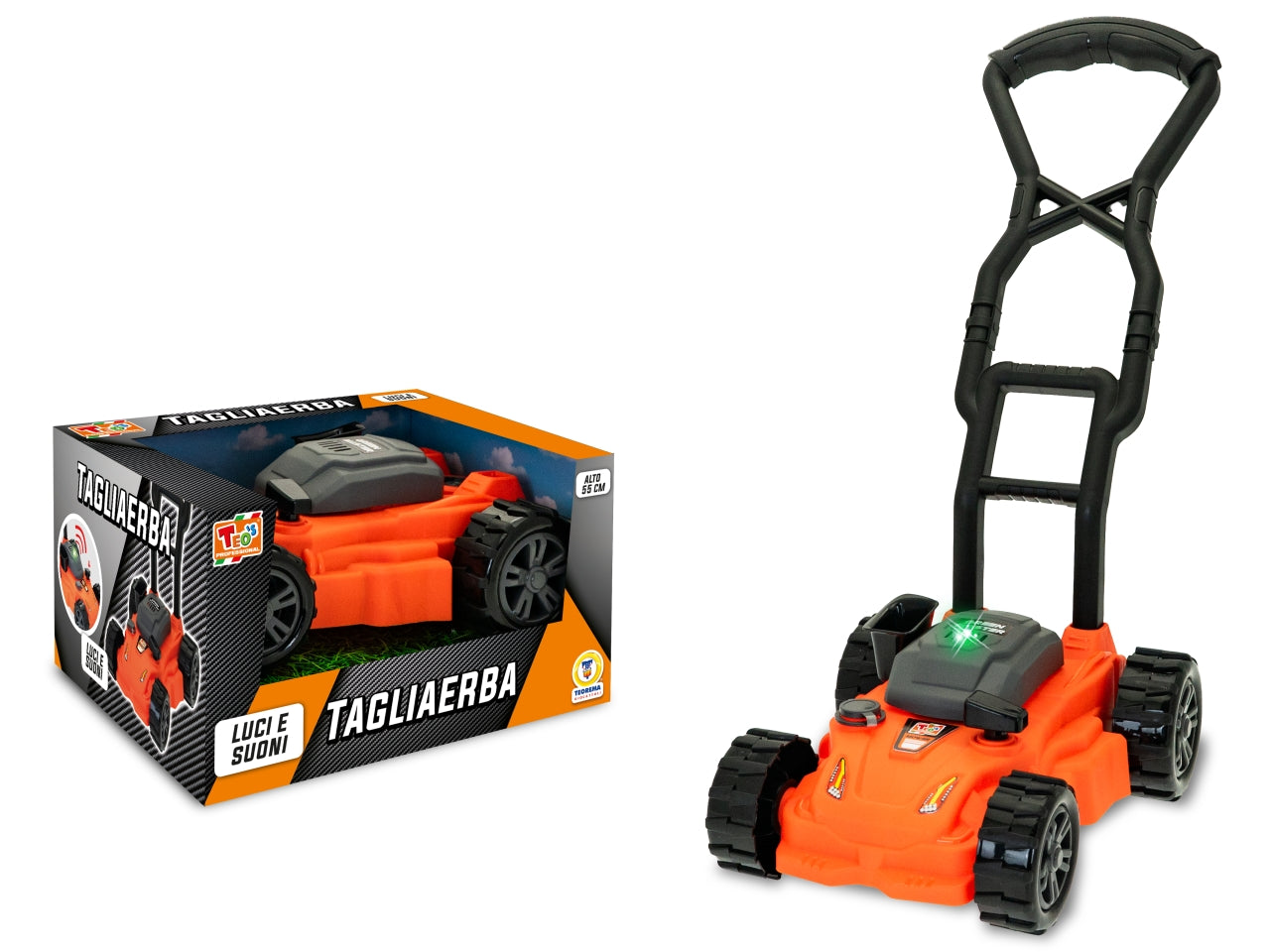 Teo's tagliaerba a batteria con suono e luci h cm 50