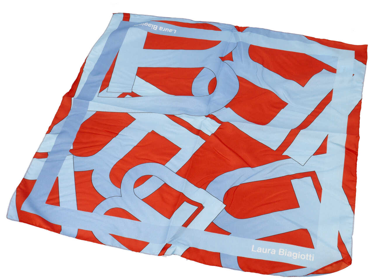 Foulard maxi intreccio lb corallo 53x53cm