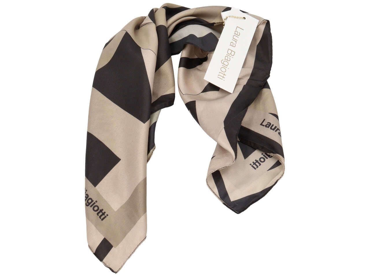 Foulard maxi intreccio lb nero 53x53cm