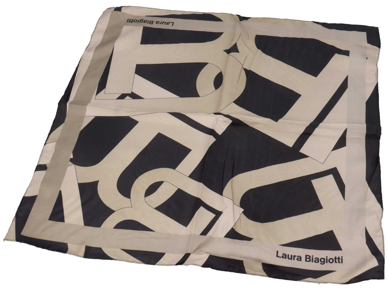 Foulard maxi intreccio lb nero 53x53cm
