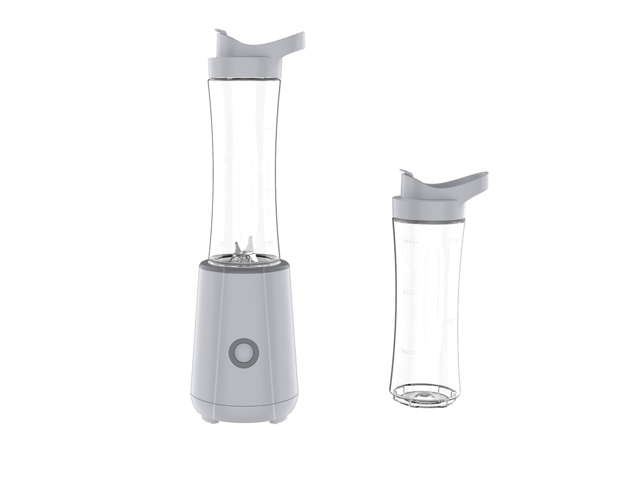 Frullatore elettrico Iridea 450W con 2 bicchieri da 600ML grigio perla