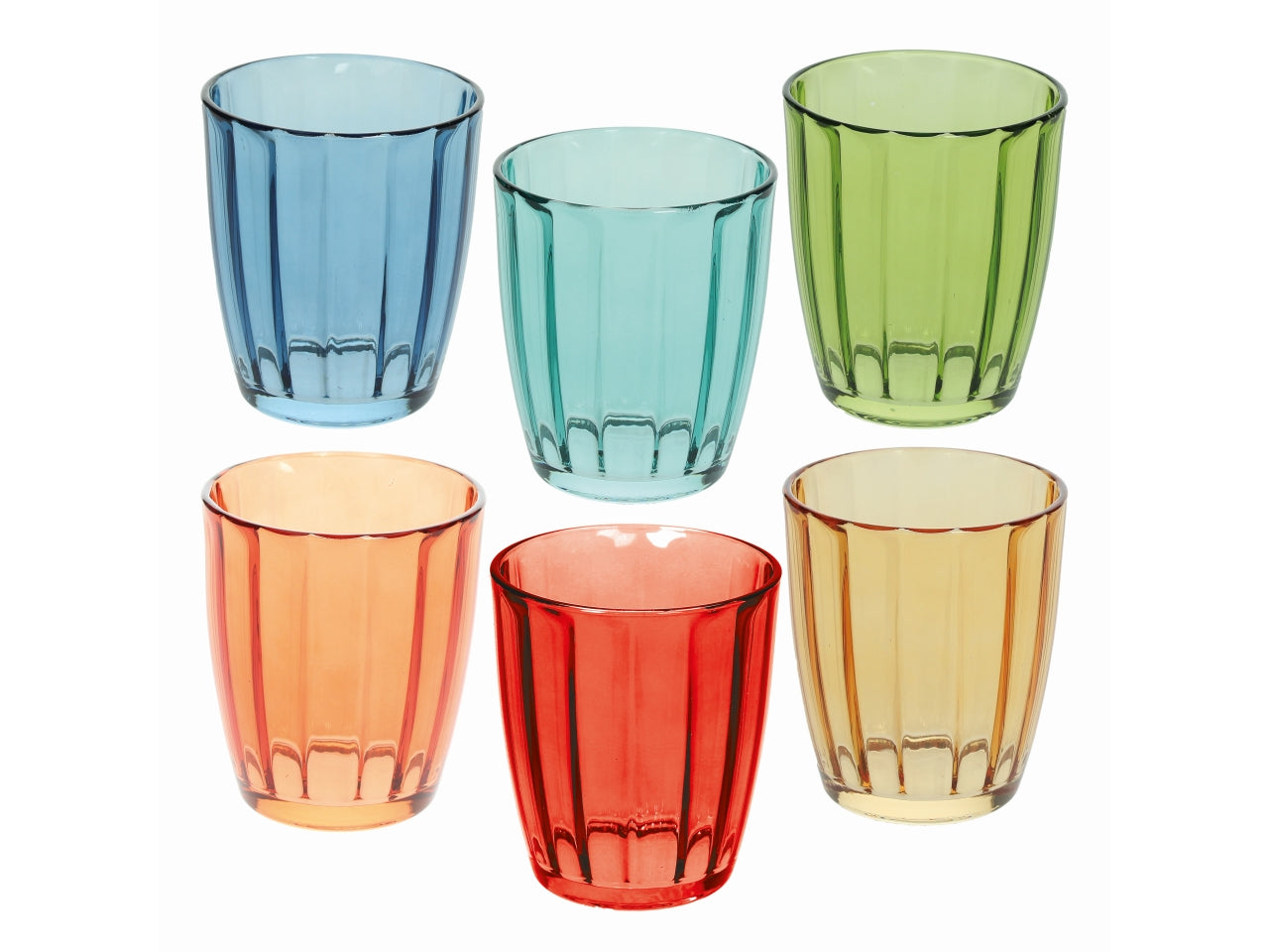 Set 6 bicchieri Siviglia in vetro colorata da 310cc