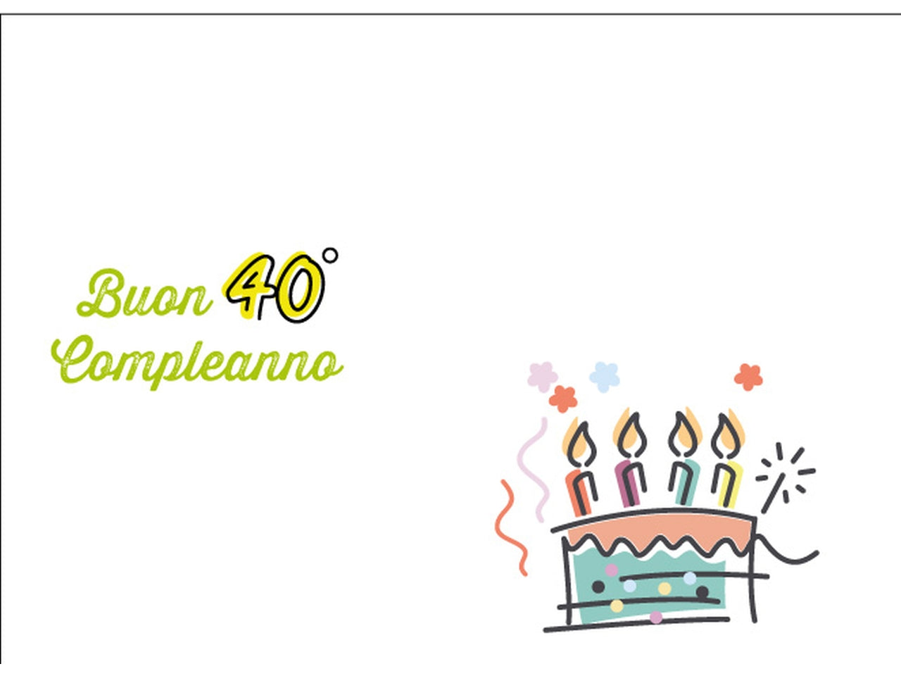 Biglietto 40anni flashcard 098