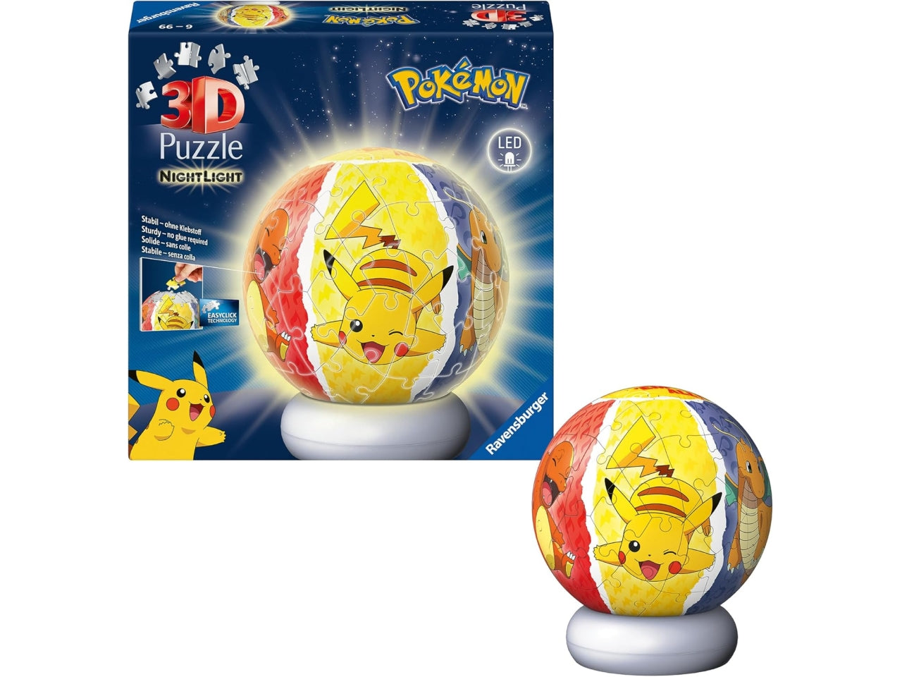 Puzzle 3d puzzle ball nightlight pokÃ©mon