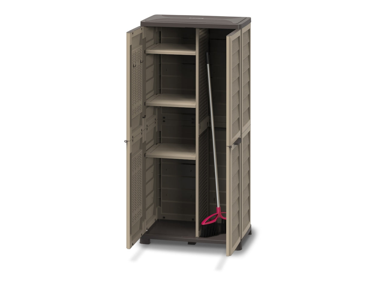 Riponi portascope beige/tortora 76x46x168h