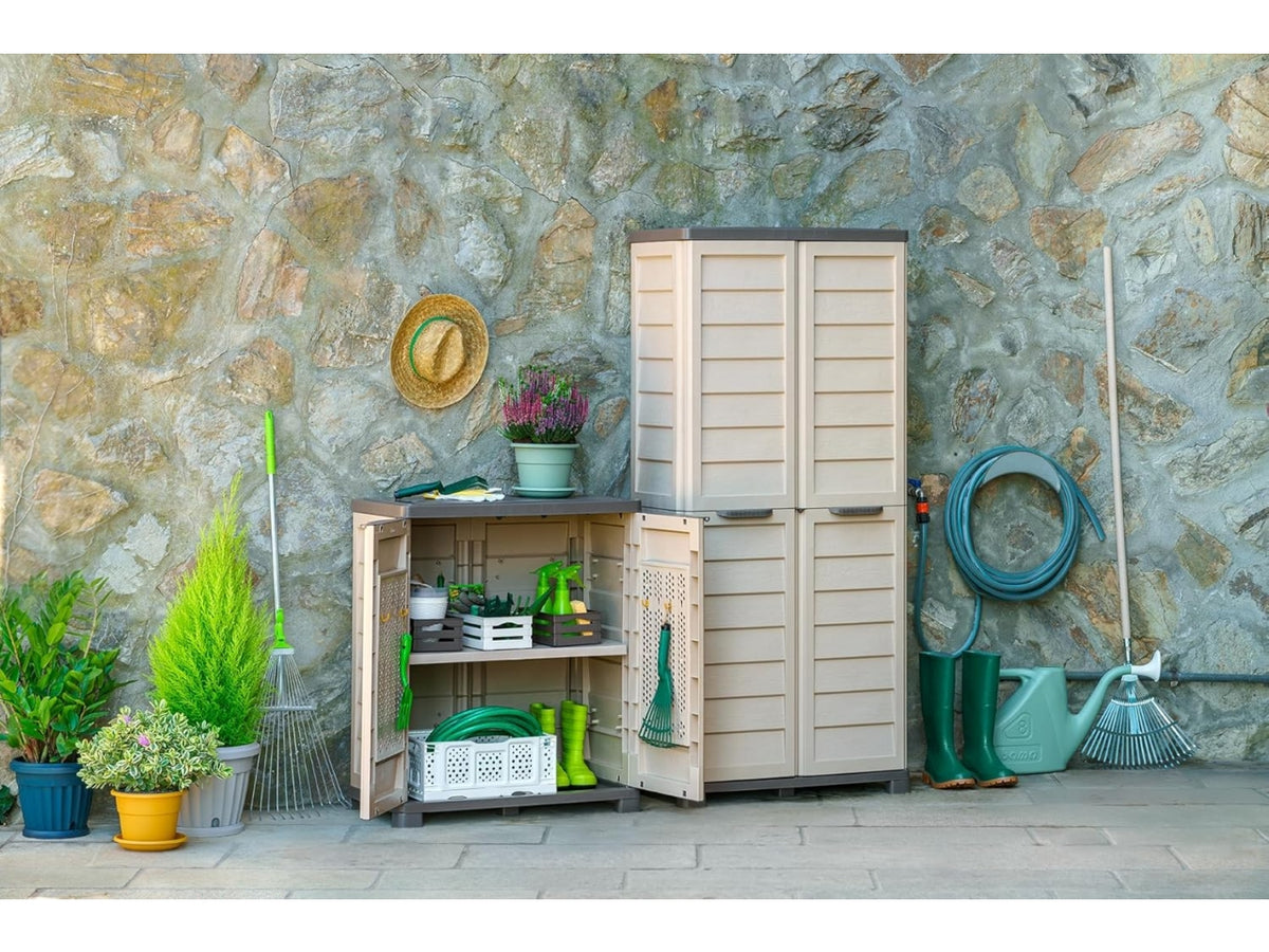Riponi armadietto beige/tortora 76x46x89h