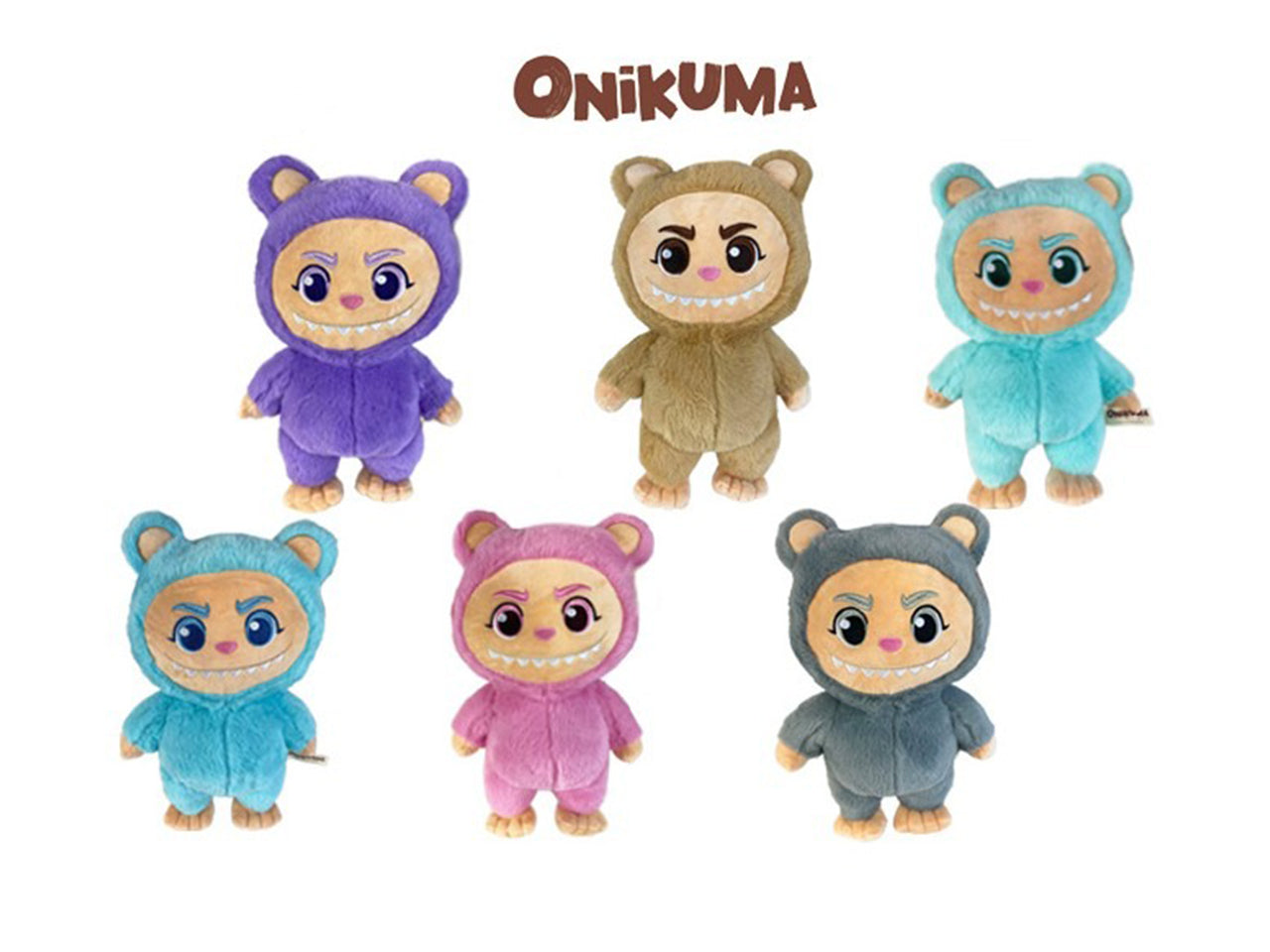 Peluche max Onikuma In piedi 56 cm in 6 modelli assortiti  con viso ricamato