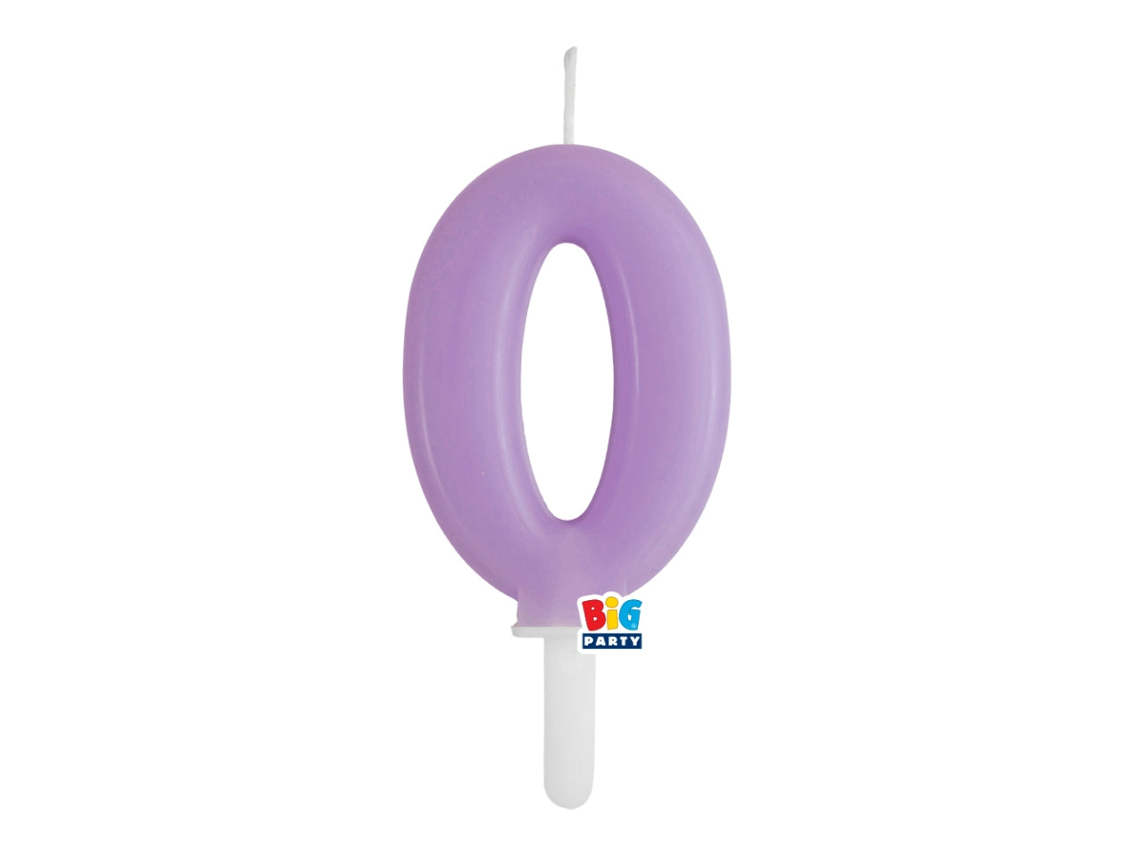 Candelina numero  0 di Cera Tiny Plump Lilla 7cm