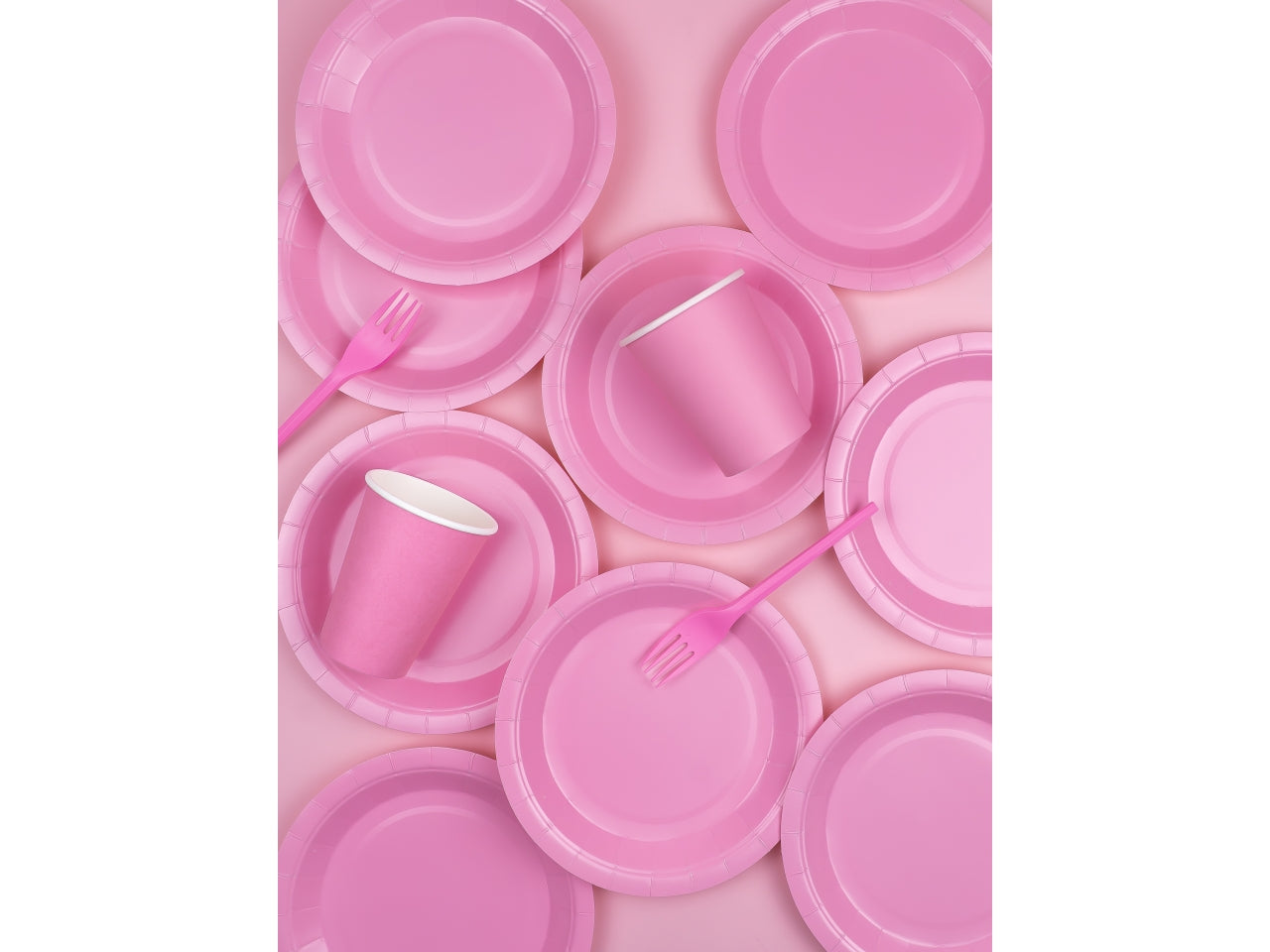 Piatti Ecolor 24cm Rosa set da 25 piatti