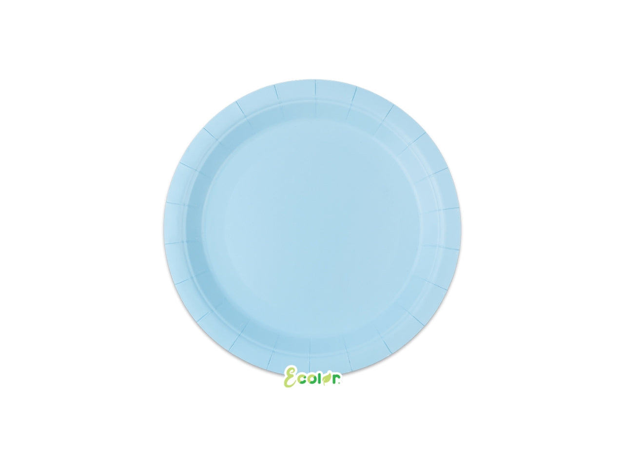 Piatti Ecolor 18cm Celeste set da 25 piatti