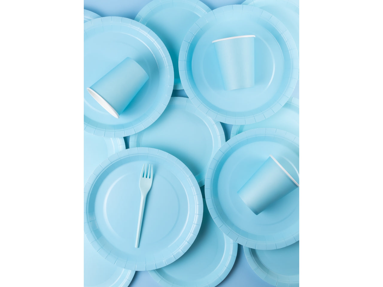Piatti Ecolor 18cm Celeste set da 25 piatti