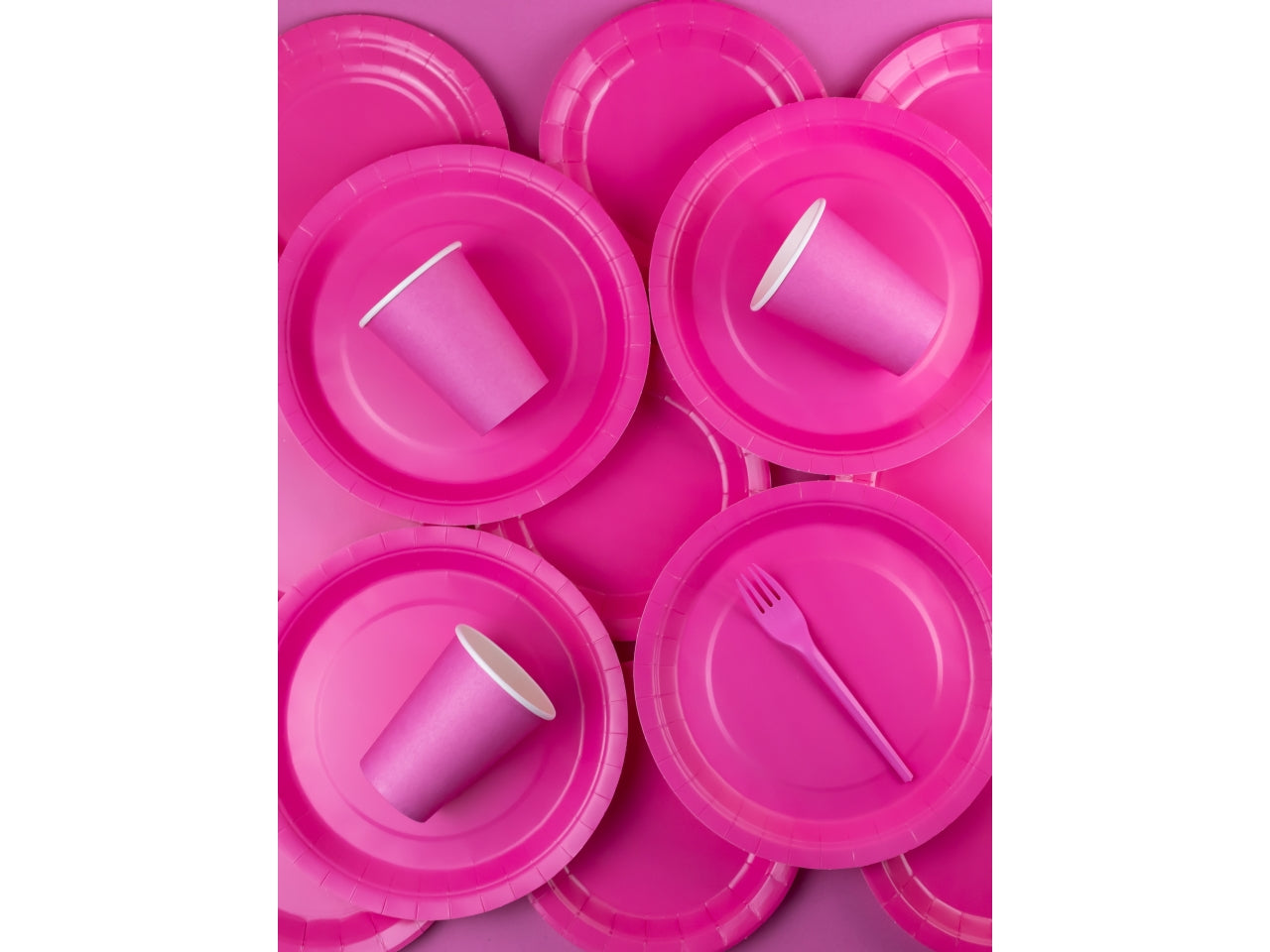 Piatti Ecolor 18cm Fuxia set da 25 piatti