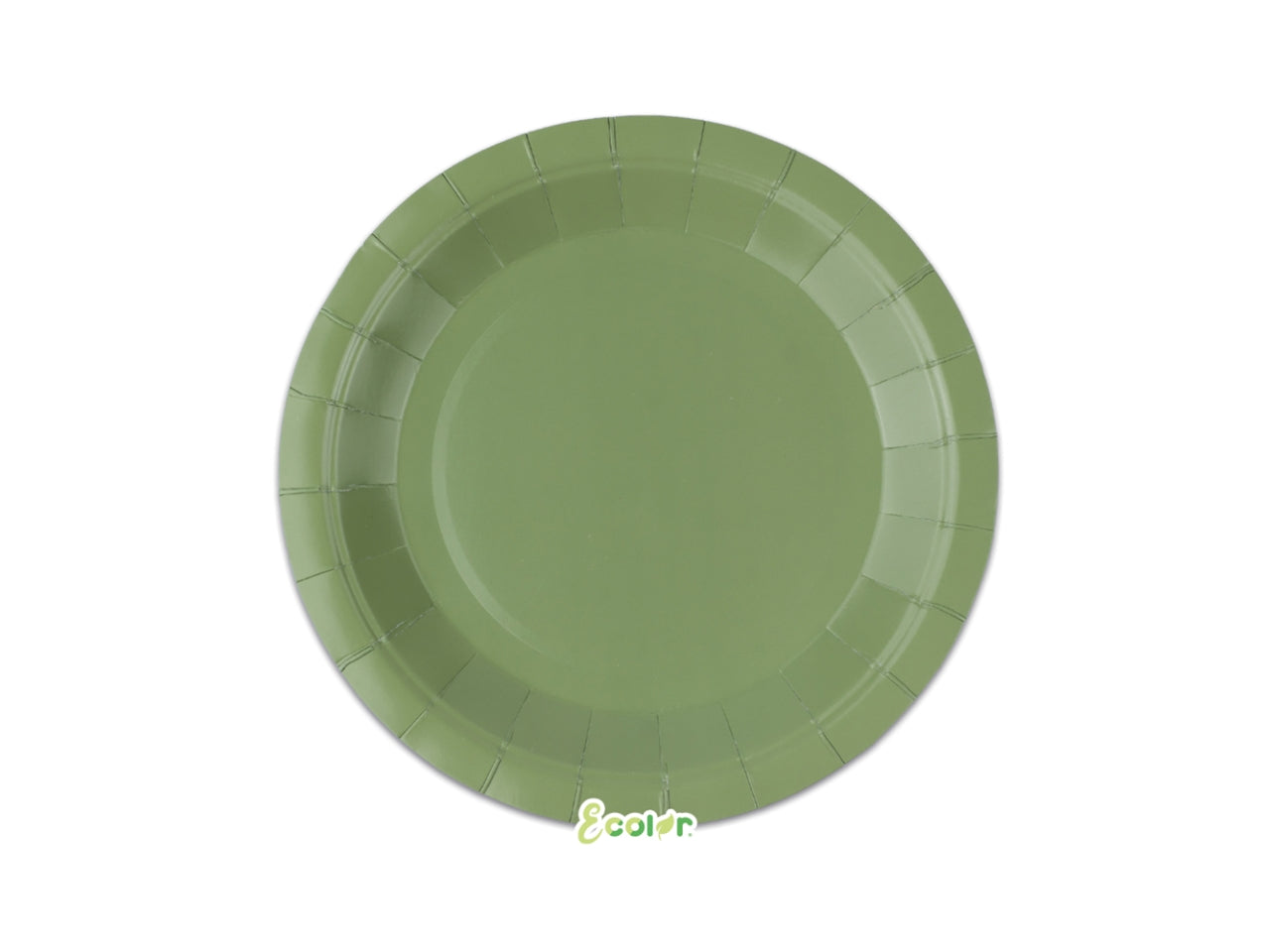 Piatti Ecolor 24cm Verde Oliva set da 25 piatti