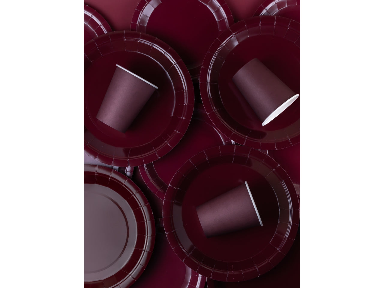 Piatti Ecolor 24cm Borgogna set da 25 piatti