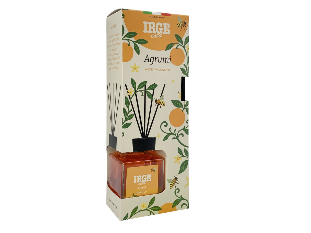 Diffusore cubo 100ml natural agrumi con bastoncini